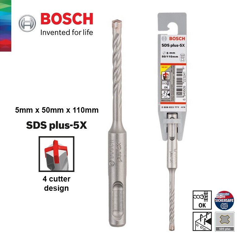 SDS-Plus-5X Kırıcı Delici Ucu 5*110 mm 1li Yedek Parça, Aksesuar ve Bakım Onarım Hizmeti