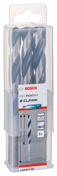 HSSPointTeQ Metal Matkap Ucu 11,4mm 5li Yedek Parça, Aksesuar ve Bakım Onarım Hizmeti