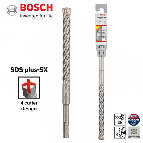 SDS-Plus-5X Kırıcı Delici Ucu 14*210 mm 1li Yedek Parça, Aksesuar ve Bakım Onarım Hizmeti