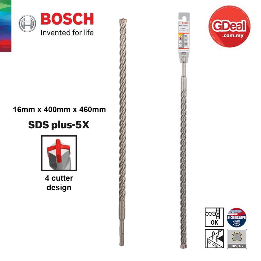 SDS-Plus-5X Kırıcı Delici Ucu 16*460 mm 1li Yedek Parça, Aksesuar ve Bakım Onarım Hizmeti