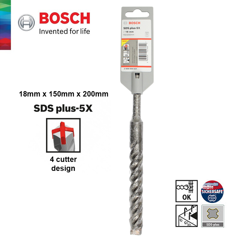 SDS-Plus-5X Kırıcı Delici Ucu 18*200 mm 1li Yedek Parça, Aksesuar ve Bakım Onarım Hizmeti
