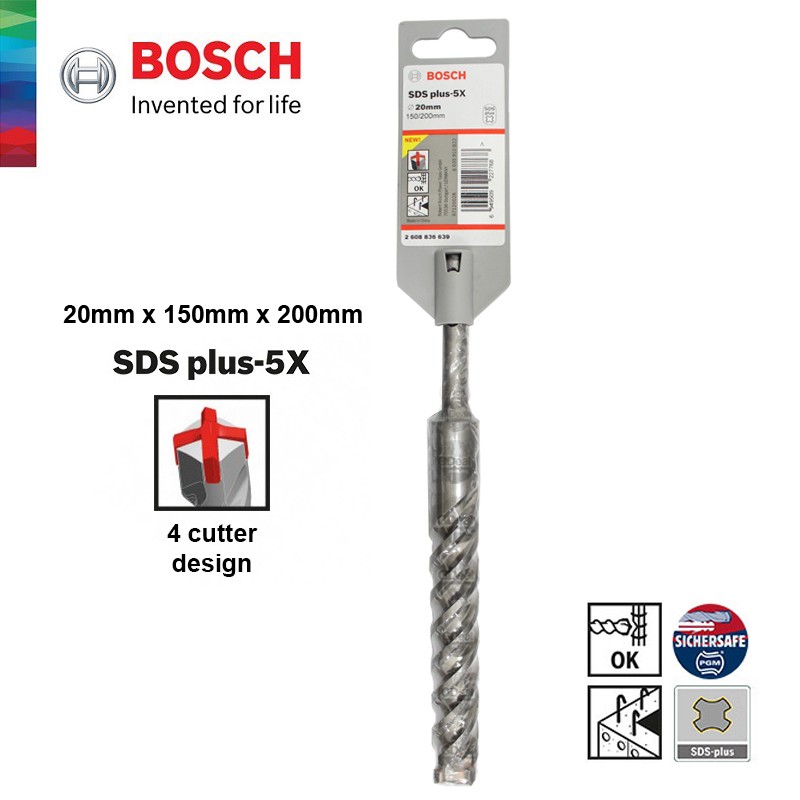 SDS-Plus-5X Kırıcı Delici Ucu 20*200 mm 1li Yedek Parça, Aksesuar ve Bakım Onarım Hizmeti
