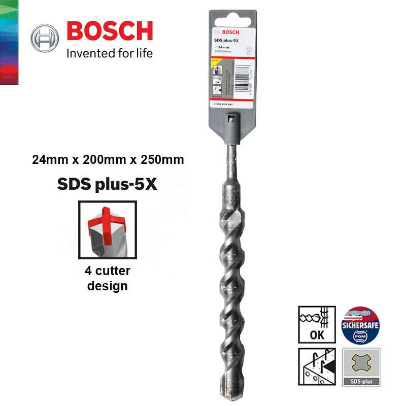 SDS-Plus-5X Kırıcı Delici Ucu 24*250 mm 1li Yedek Parça, Aksesuar ve Bakım Onarım Hizmeti