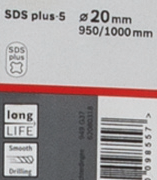 SDS-Plus-5 Kırıcı Delici Ucu 20*1000 mm 1li Yedek Parça, Aksesuar ve Bakım Onarım Hizmeti