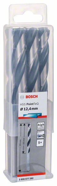 HSSPointTeQ Metal Matkap Ucu 12,4mm 5li Yedek Parça, Aksesuar ve Bakım Onarım Hizmeti