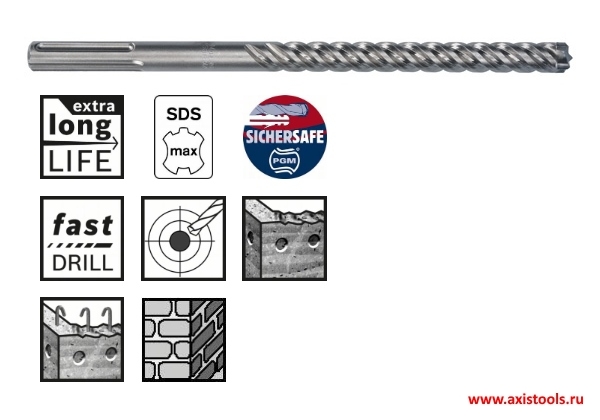SDS-Max-8X Kırıcı Delici Ucu 12*340 mm 5li Yedek Parça, Aksesuar ve Bakım Onarım Hizmeti