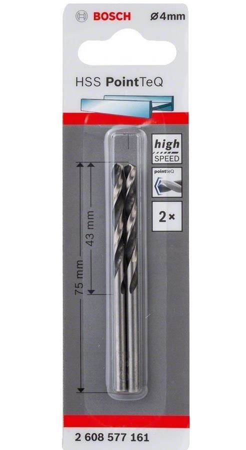HSSPointTeQ Metal Matkap Ucu 4,0mm 2li Yedek Parça, Aksesuar ve Bakım Onarım Hizmeti
