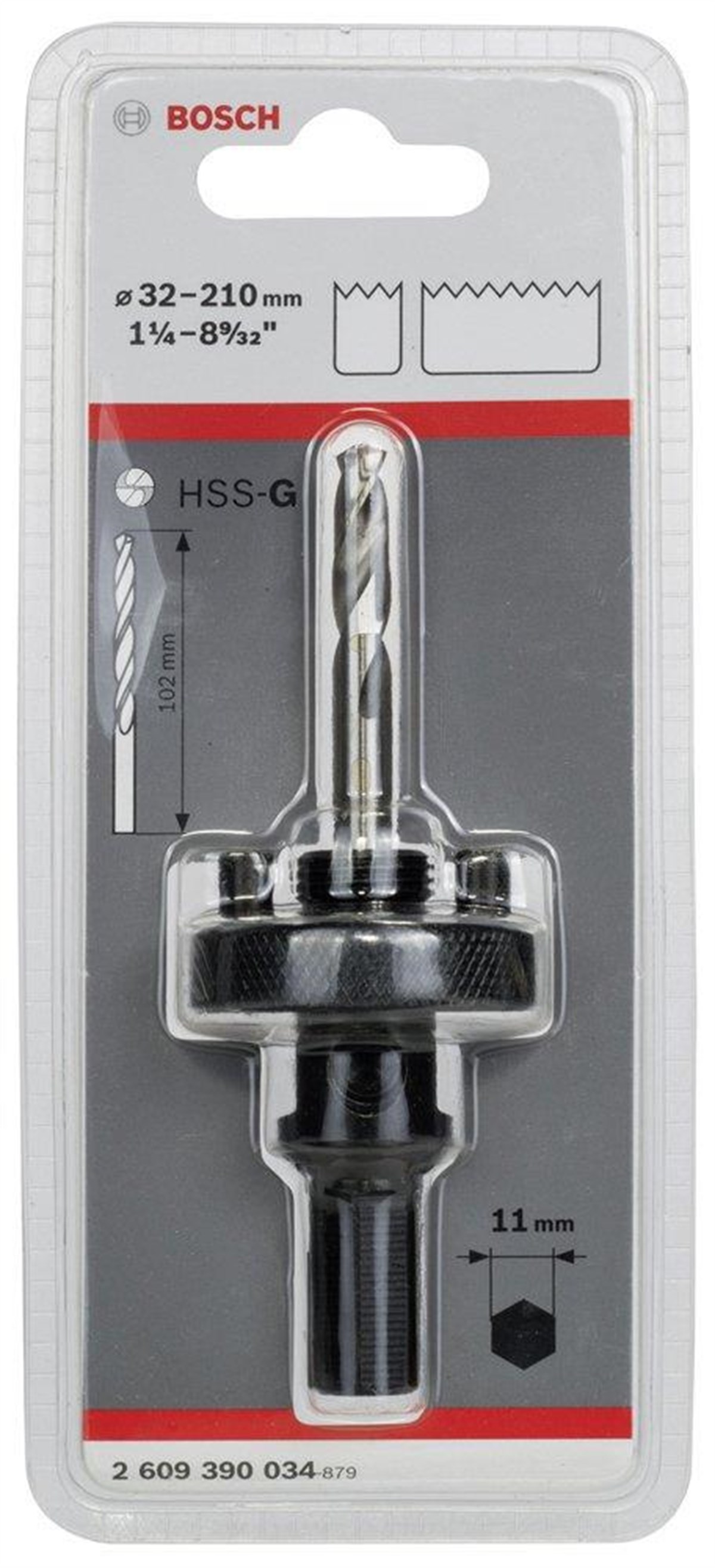Standart 11mm HEX Panç Adaptör 32-210mm Yedek Parça, Aksesuar ve Bakım Onarım Hizmeti