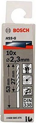 HSS-G Metal Matkap Ucu 2,3*53 mm 10lu Yedek Parça, Aksesuar ve Bakım Onarım Hizmeti