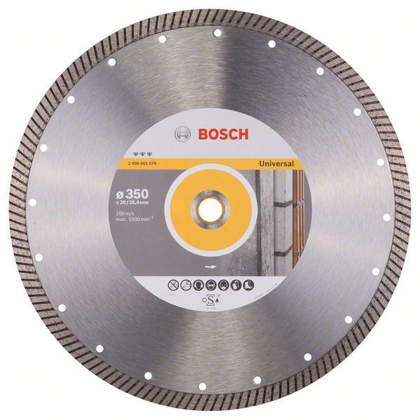 Elmas Kesme Disk BFUniversal Turbo 350*25,40/®20mm Yedek Parça, Aksesuar ve Bakım Onarım Hizmeti