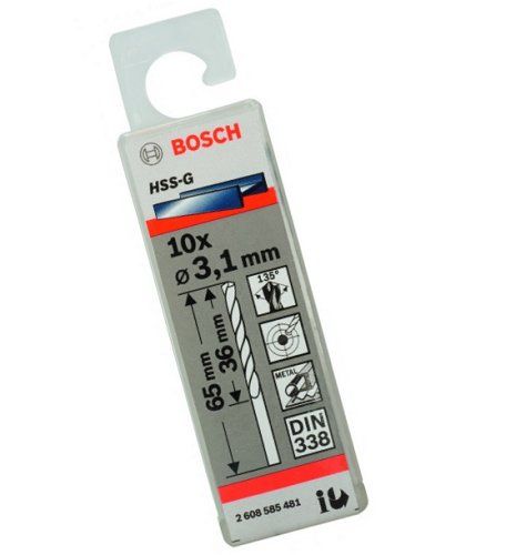 HSS-G Metal Matkap Ucu 3,1*65 mm 10lu Yedek Parça, Aksesuar ve Bakım Onarım Hizmeti