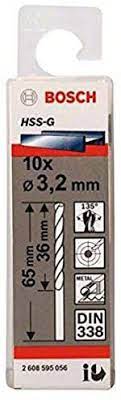 HSS-G Metal Matkap Ucu 3,2*65 mm 10lu Yedek Parça, Aksesuar ve Bakım Onarım Hizmeti