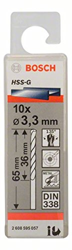 HSS-G Metal Matkap Ucu 3,3*65 mm 10lu Yedek Parça, Aksesuar ve Bakım Onarım Hizmeti