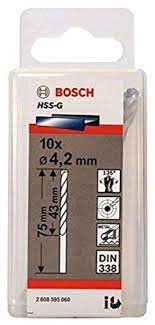HSS-G Metal Matkap Ucu 4,2*75 mm 10lu Yedek Parça, Aksesuar ve Bakım Onarım Hizmeti