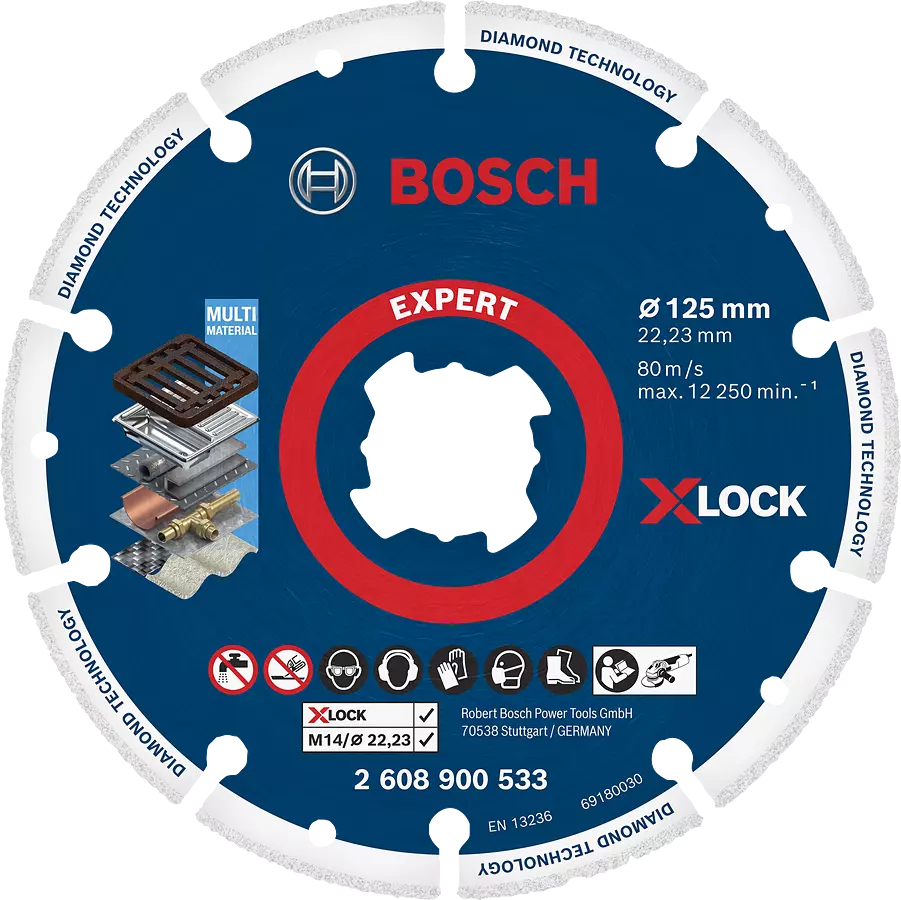 X-LOCK DMW Kesme Diski 125x22.23 mm elmas metal Yedek Parça, Aksesuar ve Bakım Onarım Hizmeti