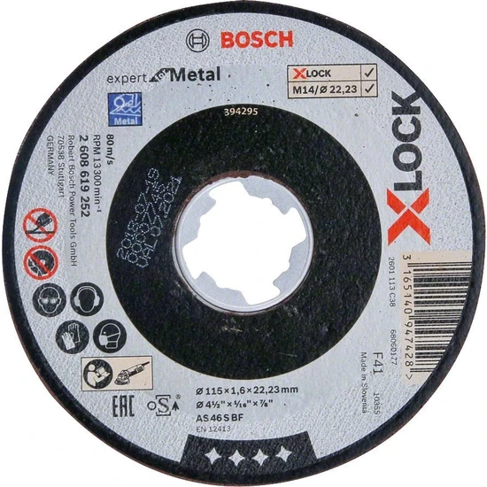 X-LOCK EXM Metal KesmeTaşı 115*1,6 mmDüz Yedek Parça, Aksesuar ve Bakım Onarım Hizmeti