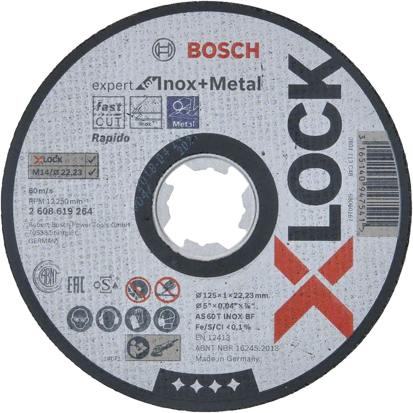 X-LOCK EXM+Inox KesmeTaşı 125*1,0 mm Düz Yedek Parça, Aksesuar ve Bakım Onarım Hizmeti