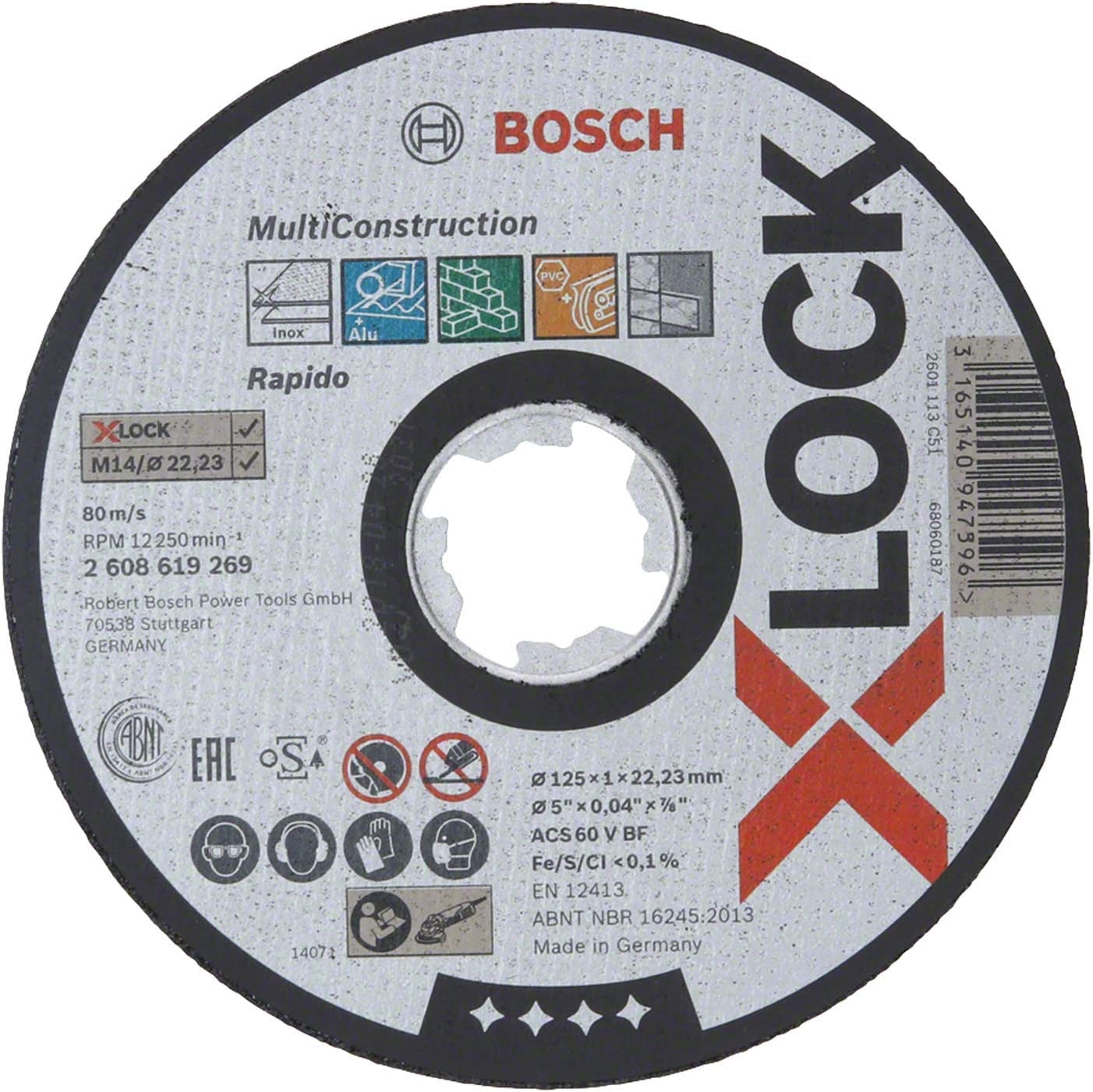 X-LOCK Çoklu Alanlarda Kullanım KesmeTaşı 125*1 mm Yedek Parça, Aksesuar ve Bakım Onarım Hizmeti