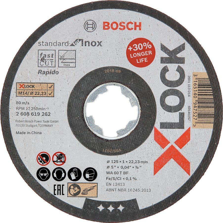 X-LOCK Rap.SD Inox KesmeTaşı 125*1 mm Düz Yedek Parça, Aksesuar ve Bakım Onarım Hizmeti