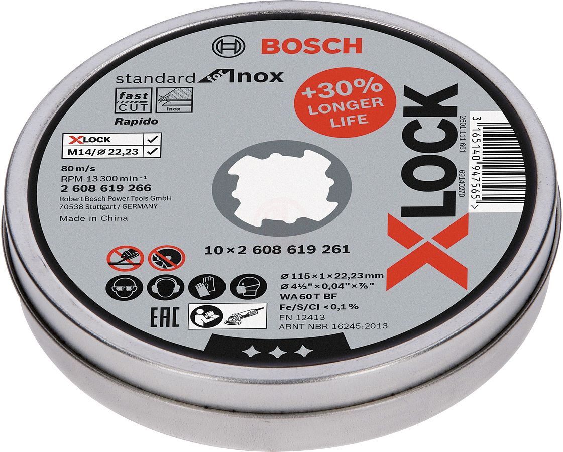 X-LOCK SDInoxR KesmeTaşı 115*1mm Düz 10lu Yedek Parça, Aksesuar ve Bakım Onarım Hizmeti