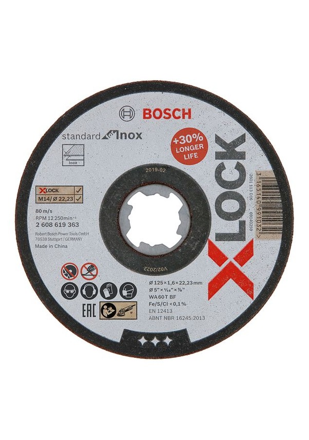 X-LOCK SD Inox KesmeTaşı 125x1.6 mm Düz Yedek Parça, Aksesuar ve Bakım Onarım Hizmeti