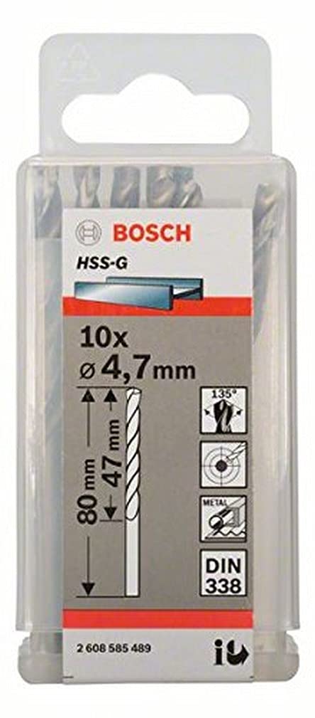 HSS-G Metal Matkap Ucu 4,7*80 mm 10lu Yedek Parça, Aksesuar ve Bakım Onarım Hizmeti