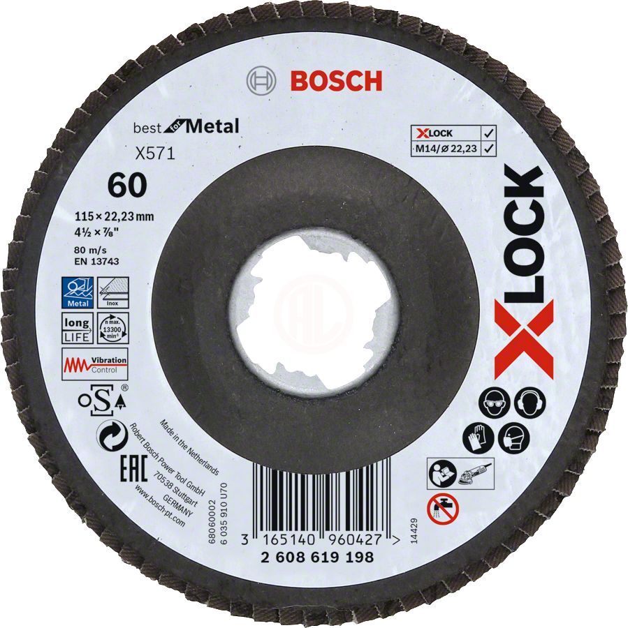 X-LOCK BFM 115 mm 60 Kum Flap Disk Yedek Parça, Aksesuar ve Bakım Onarım Hizmeti