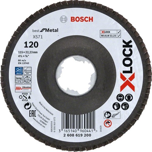 X-LOCK BFM 115 mm 120 Kum Flap Disk Yedek Parça, Aksesuar ve Bakım Onarım Hizmeti
