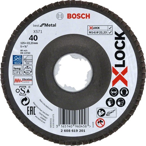 X-LOCK BFM 125 mm 40 Kum Flap Disk Yedek Parça, Aksesuar ve Bakım Onarım Hizmeti