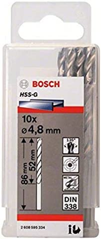 HSS-G Metal Matkap Ucu 4,8*86 mm 10lu Yedek Parça, Aksesuar ve Bakım Onarım Hizmeti