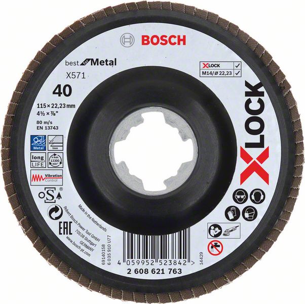 X-LOCK BFM 115mm 40K P.Flap Disk.II Yedek Parça, Aksesuar ve Bakım Onarım Hizmeti