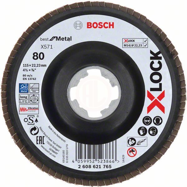 X-LOCK BFM 115mm 80K P.Flap Disk.II Yedek Parça, Aksesuar ve Bakım Onarım Hizmeti