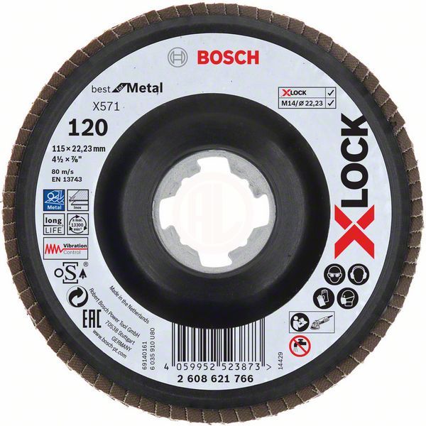 X-LOCK BFM 115mm 120K P.Flap Disk.II Yedek Parça, Aksesuar ve Bakım Onarım Hizmeti