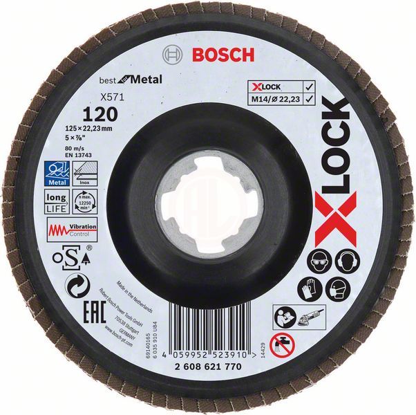 X-LOCK BFM 125mm 120K P.Flap Disk.II Yedek Parça, Aksesuar ve Bakım Onarım Hizmeti