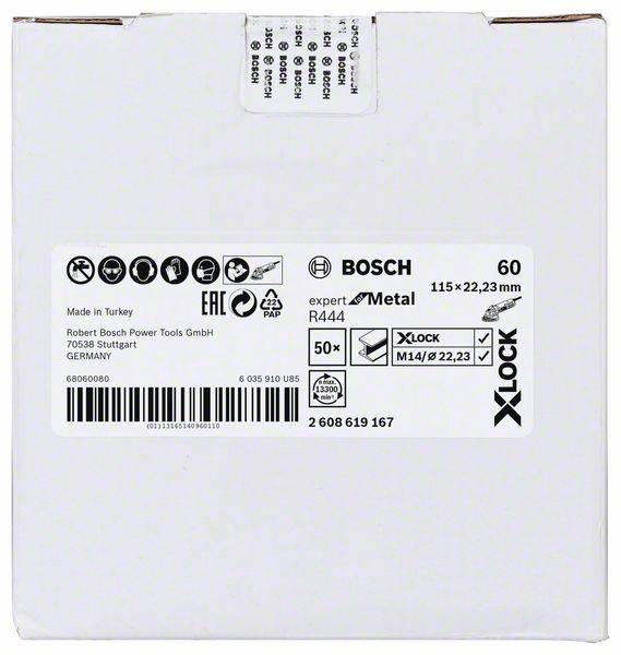 X-LOCK EXM 115 mm 60 Kum Fiber Disk Yedek Parça, Aksesuar ve Bakım Onarım Hizmeti