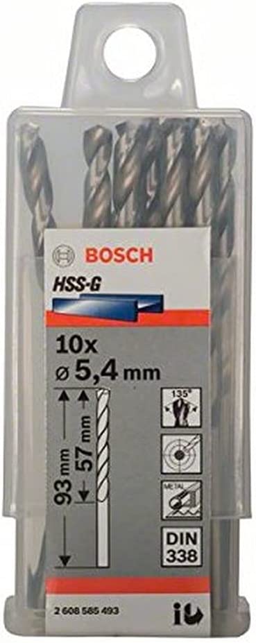 HSS-G Metal Matkap Ucu 5,4*93 mm 10lu Yedek Parça, Aksesuar ve Bakım Onarım Hizmeti