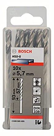HSS-G Metal Matkap Ucu 5,7*93 mm 10lu Yedek Parça, Aksesuar ve Bakım Onarım Hizmeti