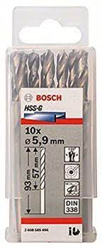 HSS-G Metal Matkap Ucu 5,9*93 mm 10lu Yedek Parça, Aksesuar ve Bakım Onarım Hizmeti