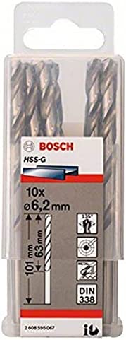 HSS-G Metal Matkap Ucu 6,2*101 mm 10lu Yedek Parça, Aksesuar ve Bakım Onarım Hizmeti