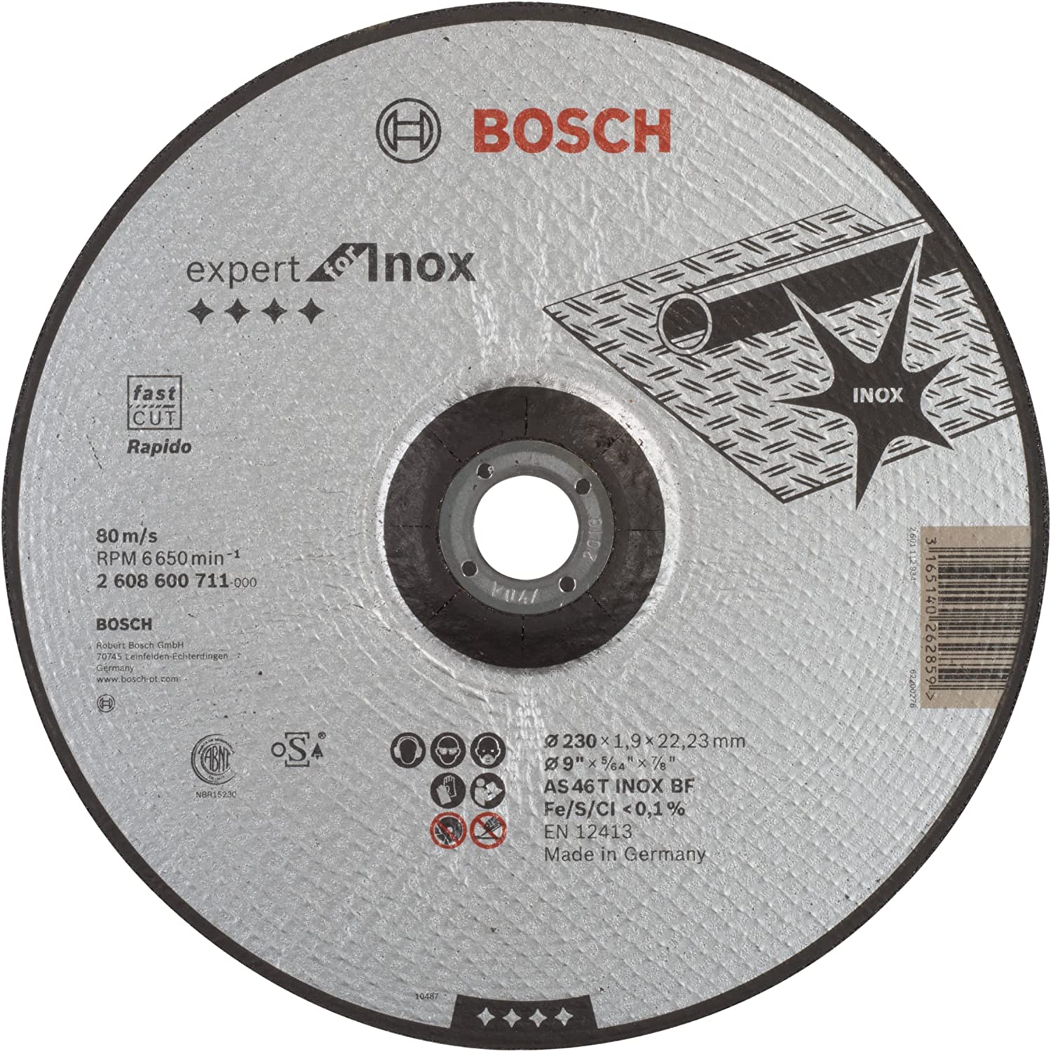 EXInox Kesme Taşı 230*1,9 mm Bombeli Yedek Parça, Aksesuar ve Bakım Onarım Hizmeti