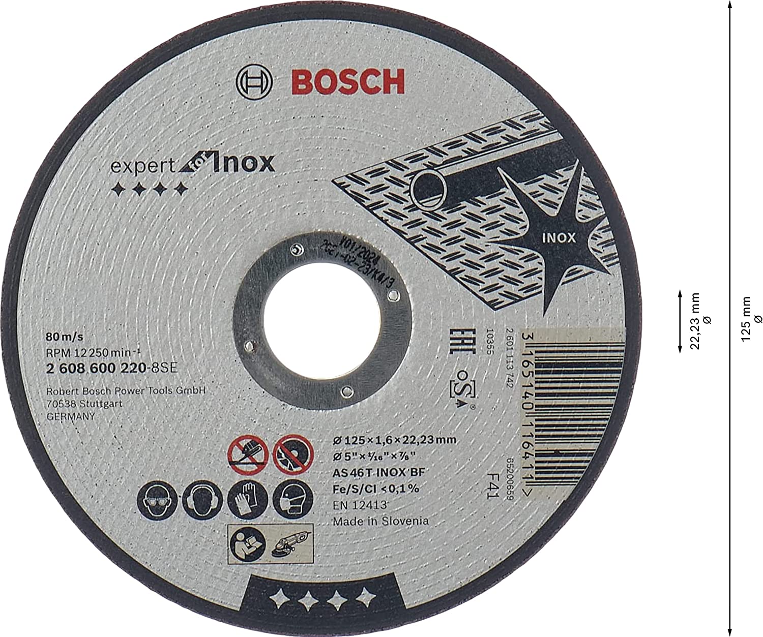 EXInox Kesme Taşı 125*1,6 mm Düz Yedek Parça, Aksesuar ve Bakım Onarım Hizmeti