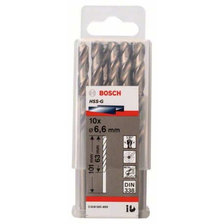HSS-G Metal Matkap Ucu 6,6*101 mm 10lu Yedek Parça, Aksesuar ve Bakım Onarım Hizmeti
