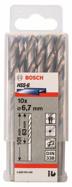 HSS-G Metal Matkap Ucu 6,7*101 mm 10lu Yedek Parça, Aksesuar ve Bakım Onarım Hizmeti