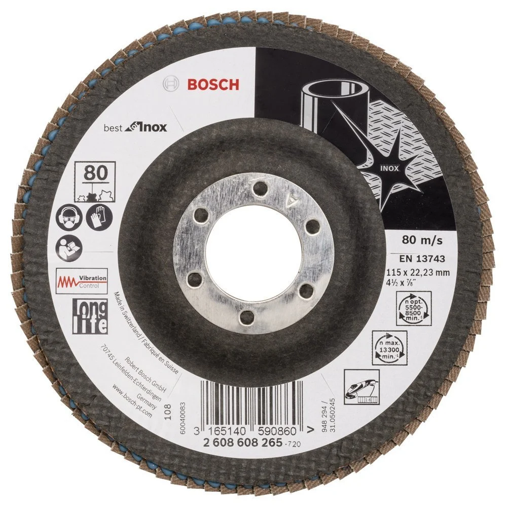 Best For Inox 115 mm 80 Kum Flap Disk Yedek Parça, Aksesuar ve Bakım Onarım Hizmeti