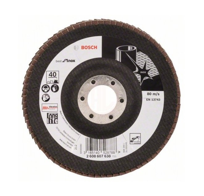 Best For Inox 125 mm 40 Kum Flap Disk Yedek Parça, Aksesuar ve Bakım Onarım Hizmeti