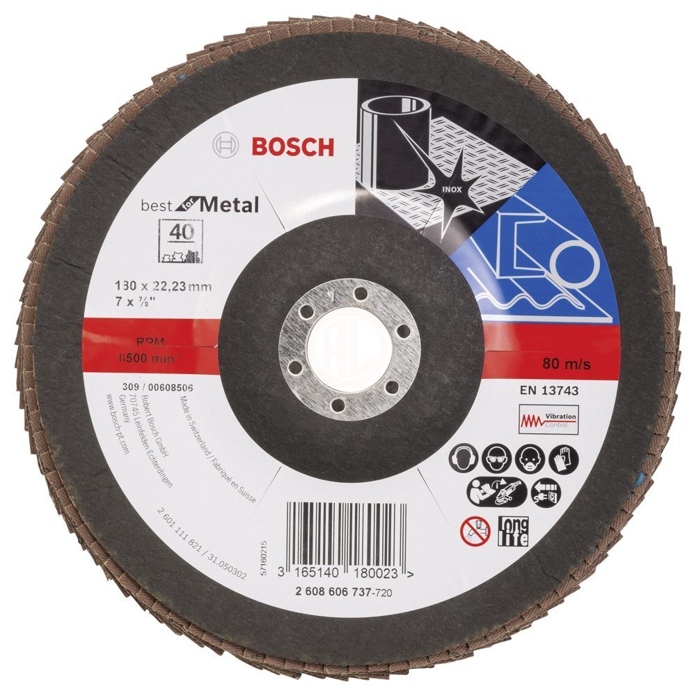 BFM 180 mm 40 Kum Flap Disk Yedek Parça, Aksesuar ve Bakım Onarım Hizmeti