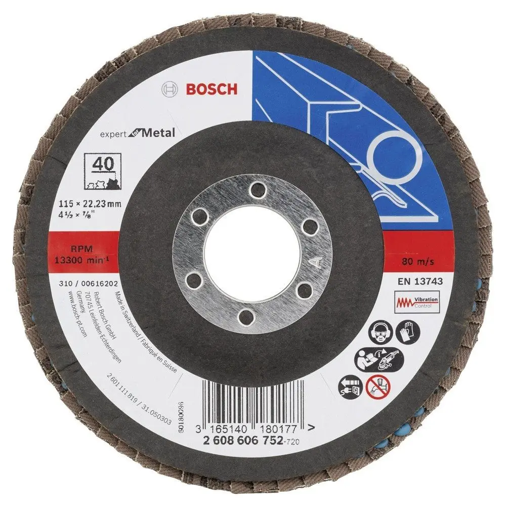 EXM 115 mm 40 Kum Flap Disk Yedek Parça, Aksesuar ve Bakım Onarım Hizmeti