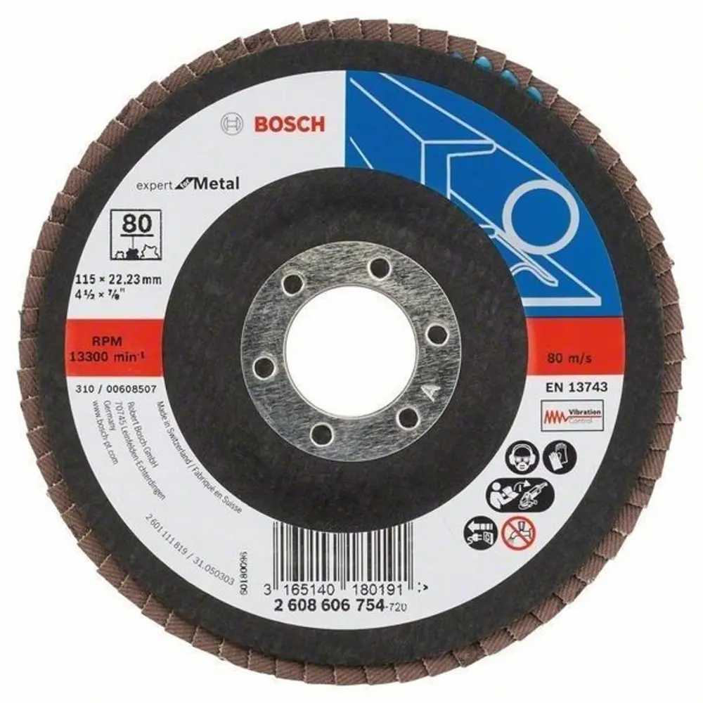 EXM 115 mm 80 Kum Flap Disk Yedek Parça, Aksesuar ve Bakım Onarım Hizmeti