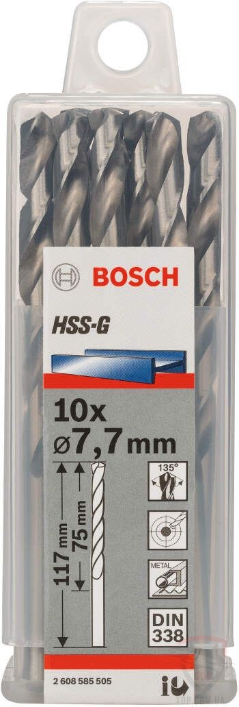 HSS-G Metal Matkap Ucu 7,7*117 mm 10lu Yedek Parça, Aksesuar ve Bakım Onarım Hizmeti