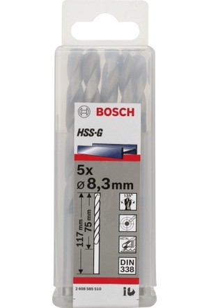 HSS-G Metal Matkap Ucu 8,3*117 mm 5li Yedek Parça, Aksesuar ve Bakım Onarım Hizmeti